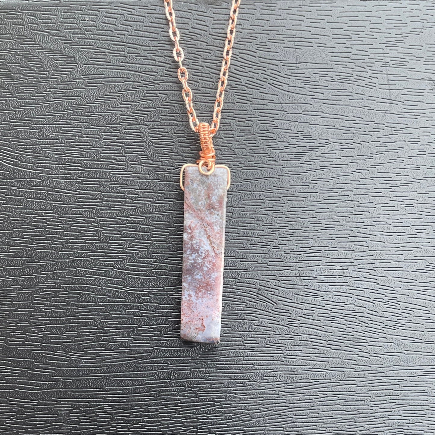 Indian Agate Simple Bar Pendant