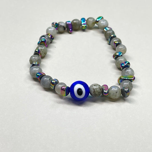 Rainbow Aura Hematite Bracelets