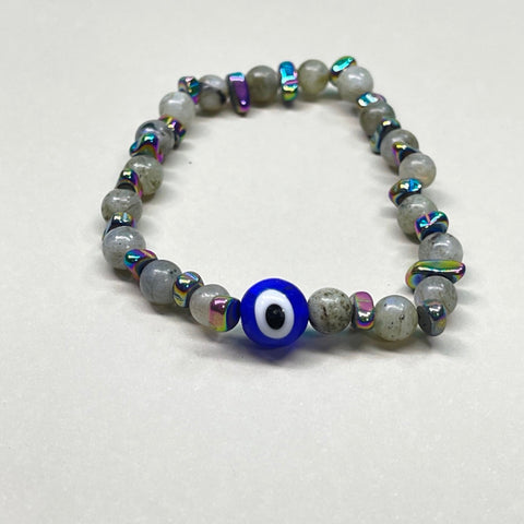 Rainbow Aura Hematite Bracelets