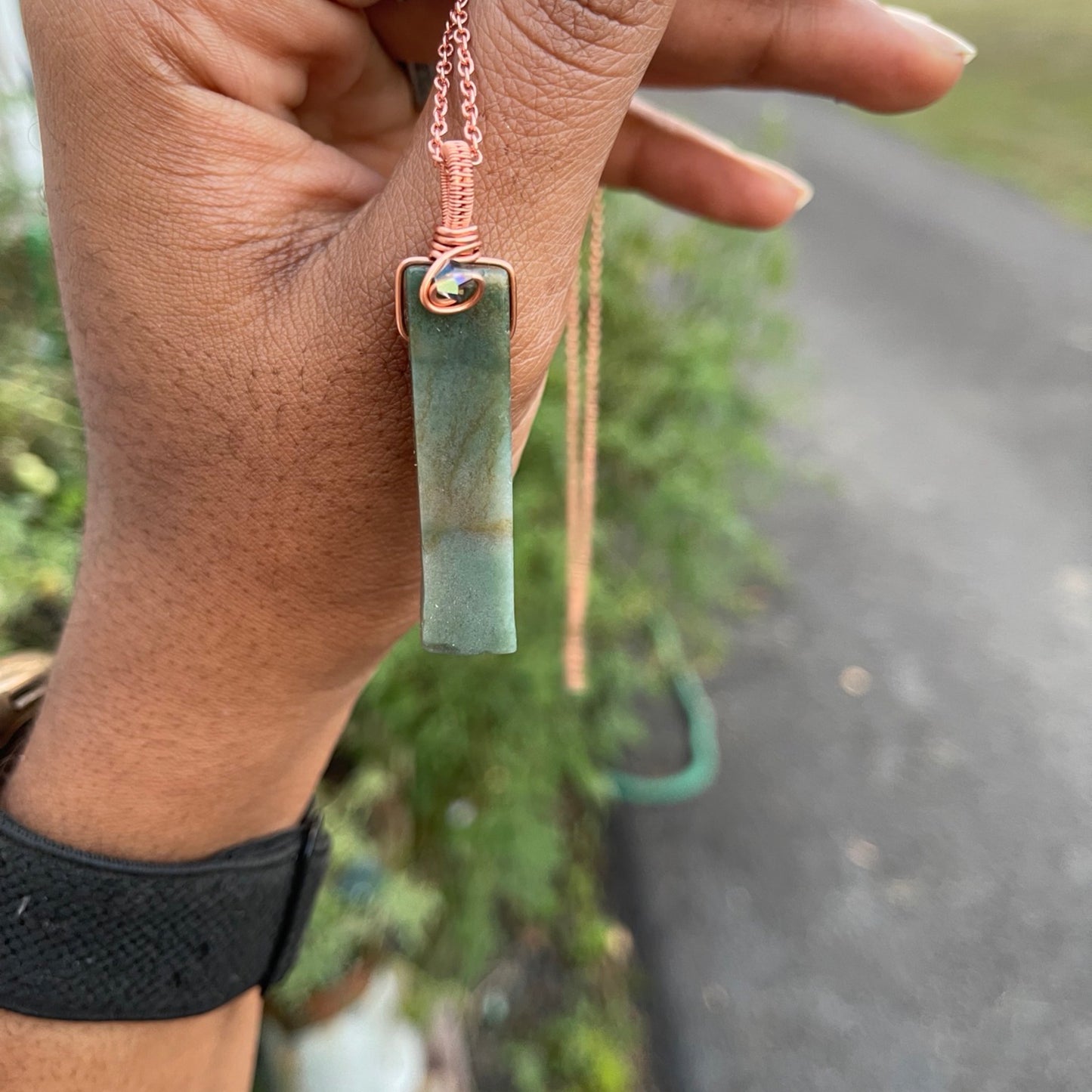 Indian Agate Simple Pendants