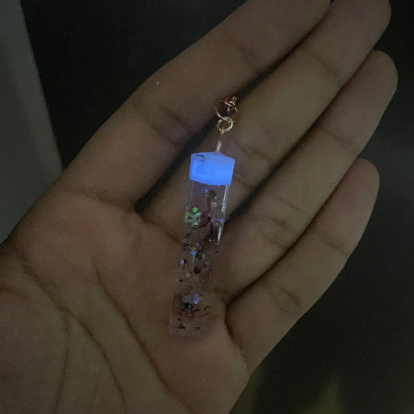 Glow in the Dark Floral Pendant