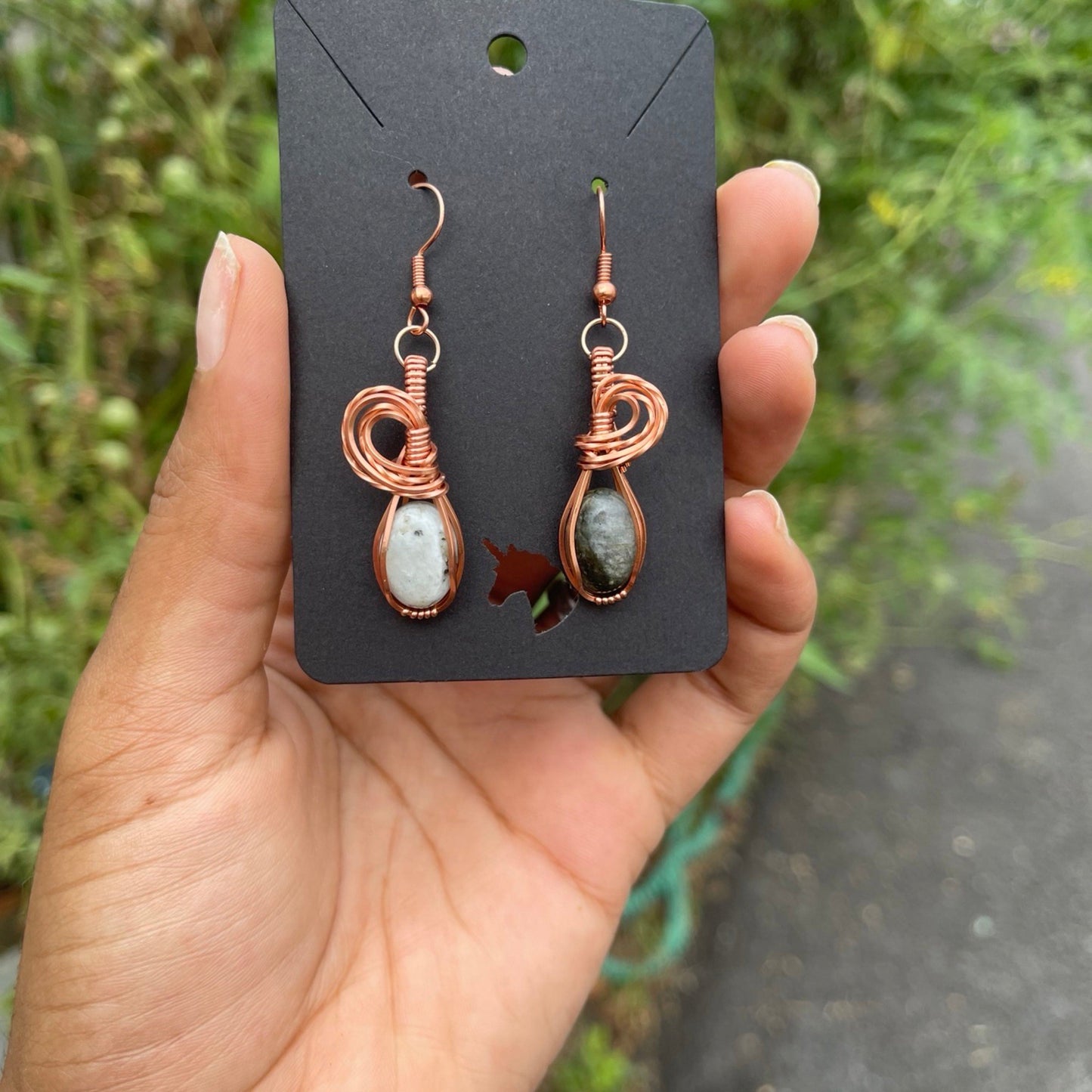 Copper Labradorite Earrings