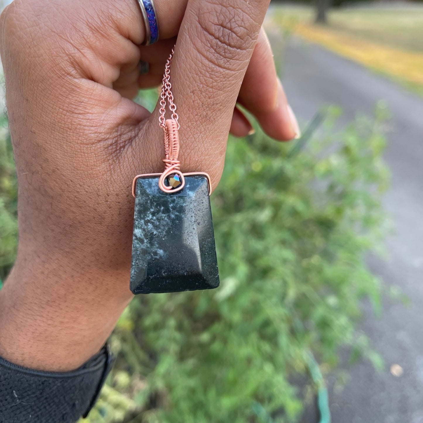 Indian Agate Simple Pendants