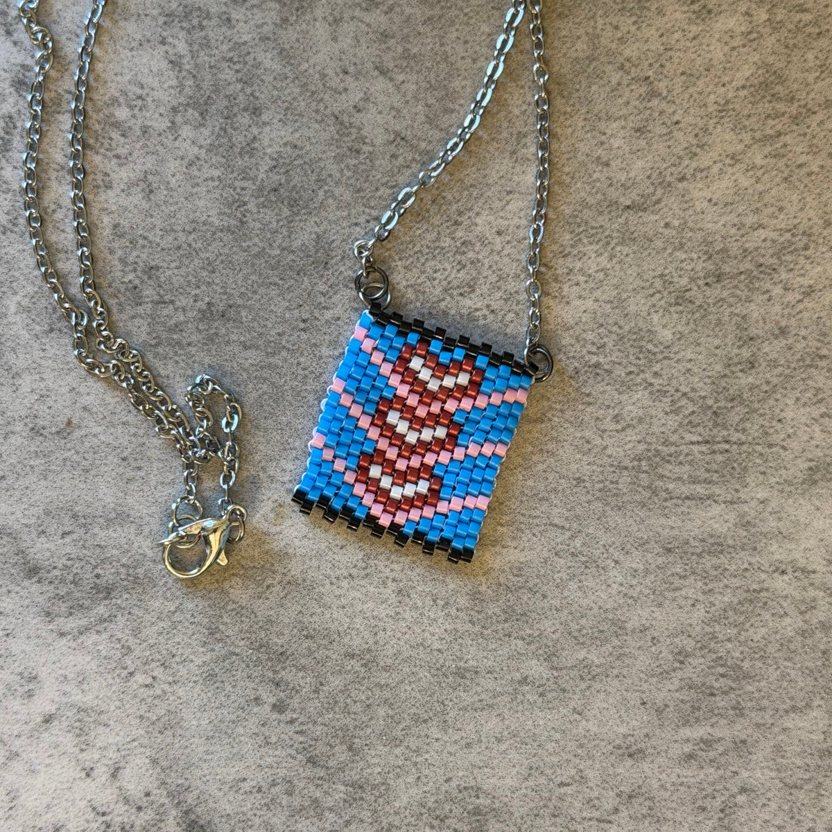 Mini Beaded Flag Pendants