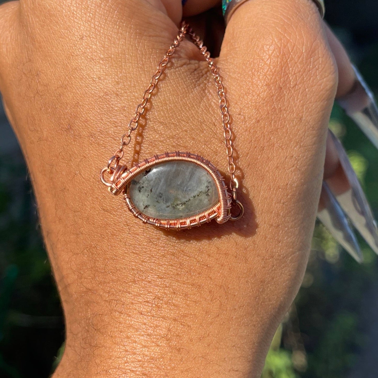 Labradorite Eye Choker Necklace