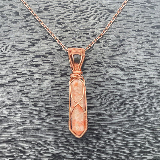 Sunstone x Smoked Opal Pendant