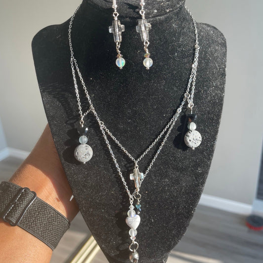 Gothic Earring and Necklace Set