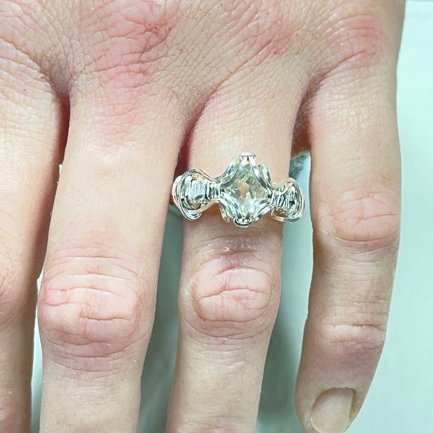 Faceted Clear Quartz Ring