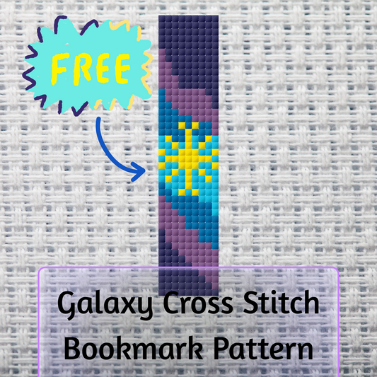 Galaxy Bookmark Counted Cross Stitch Pattern