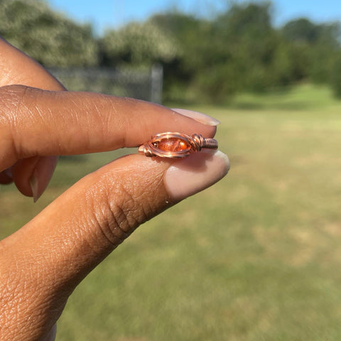 Copper Sunstone Ring