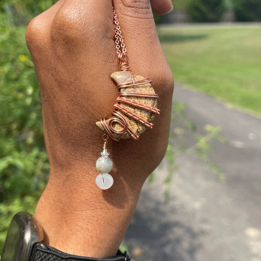 Picture Jasper Moon Pendant