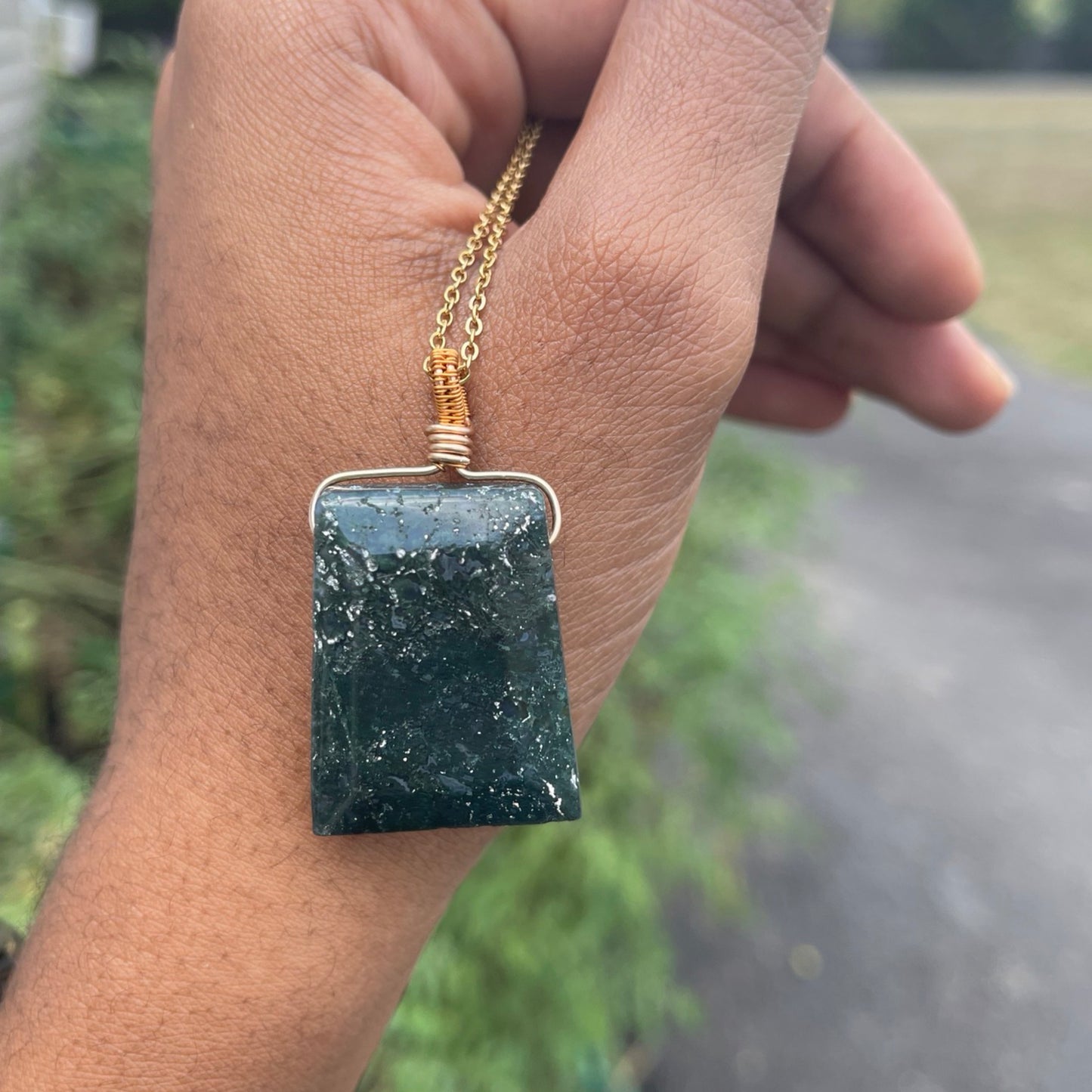 Indian Agate Simple Pendants