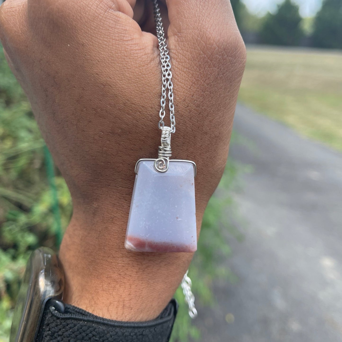 Indian Agate Simple Pendants