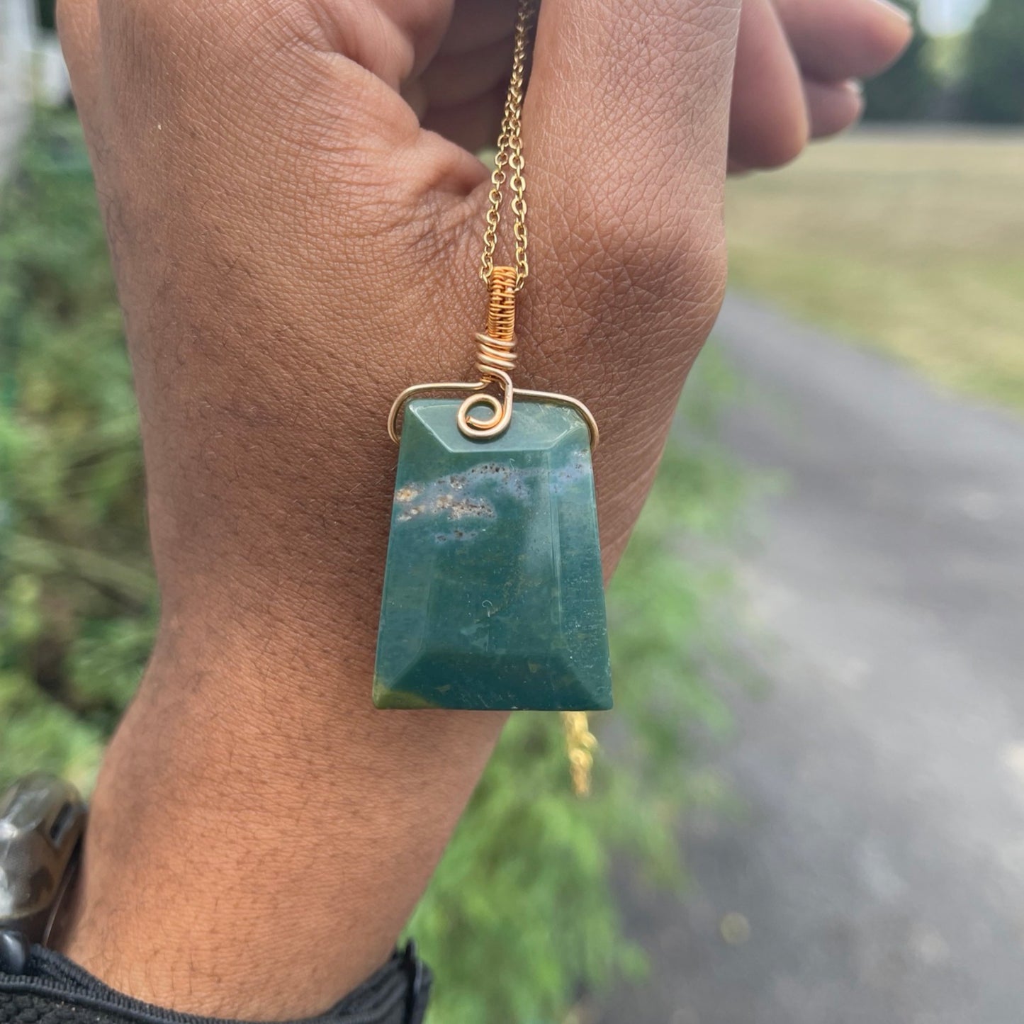 Indian Agate Simple Pendants