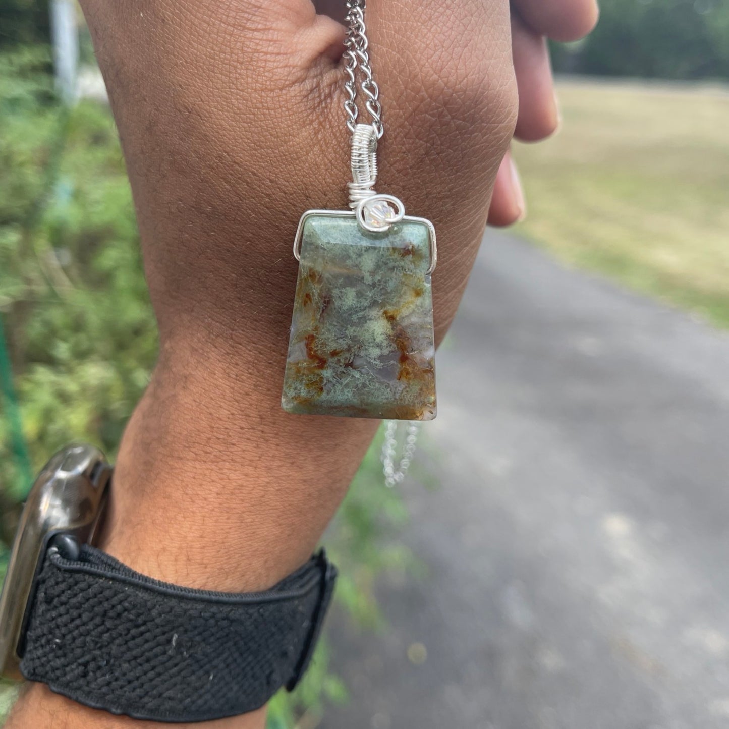 Indian Agate Simple Pendants