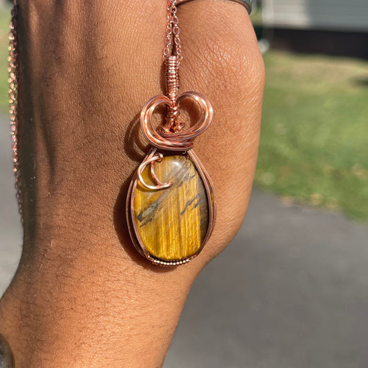 Tiger’s Eye & the Moon Pendant