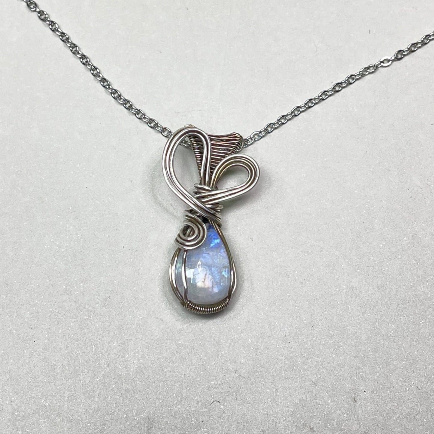 Antiqued Sterling Silver Moonstone Pendants