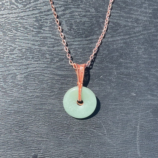 Green Aventurine Simple Donut Pendant
