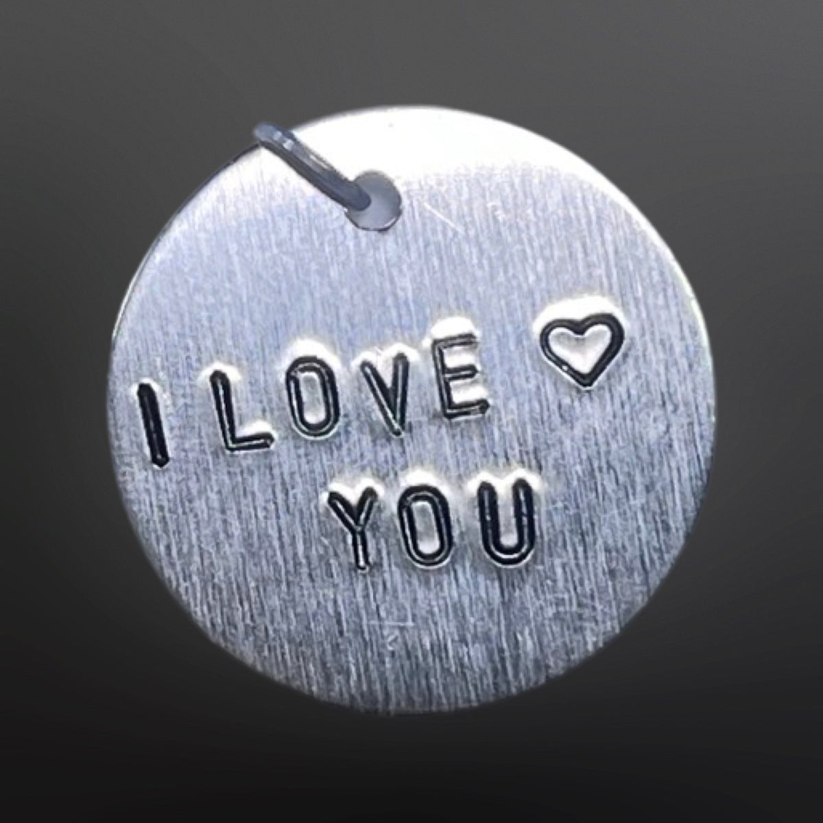 Personalized Couples Keychain Engraved Stamped I Love You Charm Couples Gift for Boyfriend, Anniversary Gifts, Valentines Day Gift for Him
