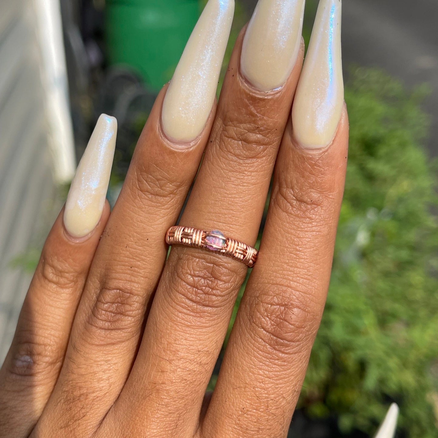 Adjustable Opal Rings