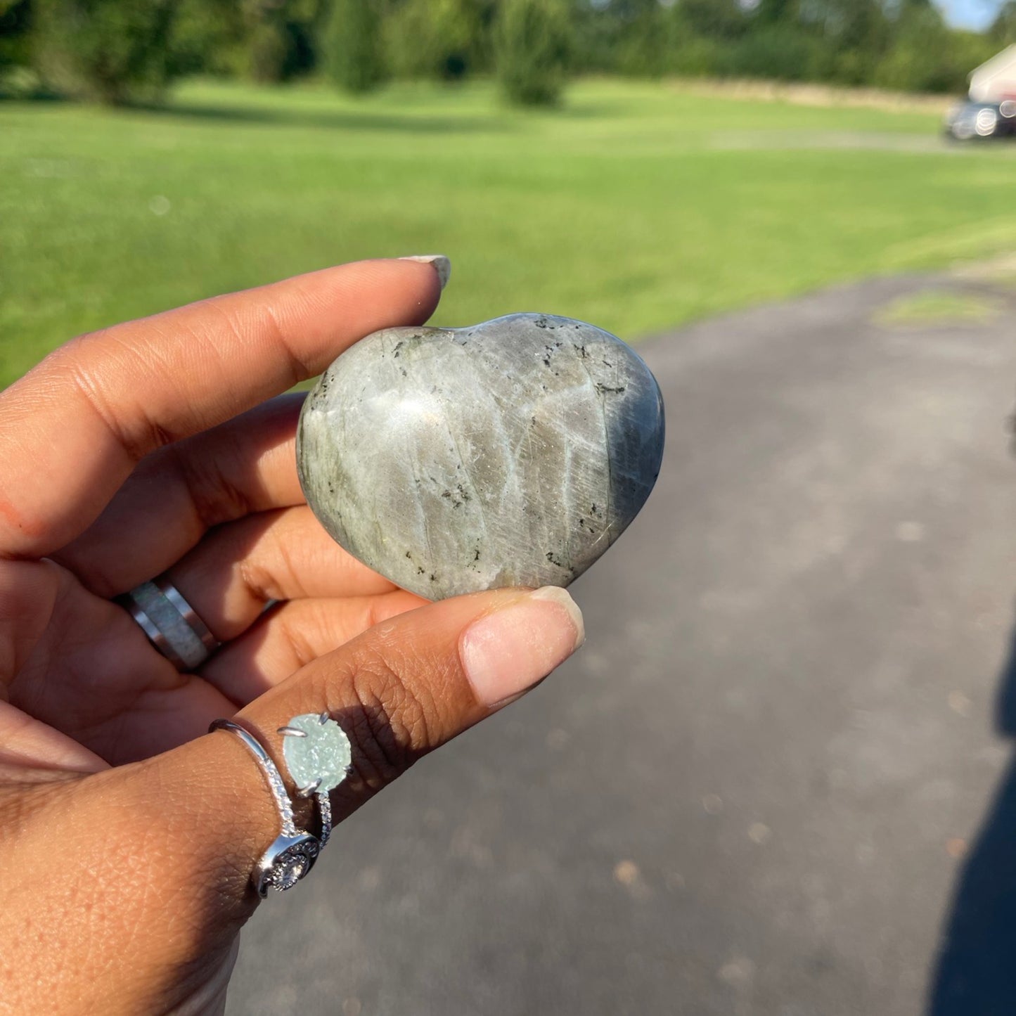 Labradorite Heart Decor