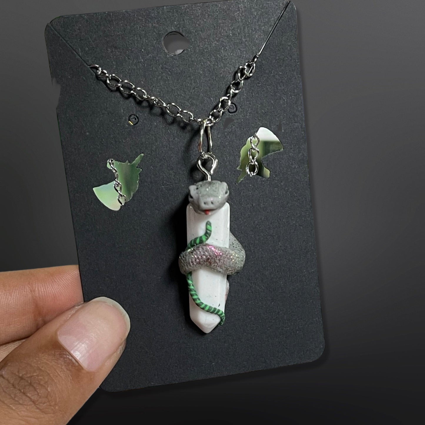 Howlite Snake Friend Pendant