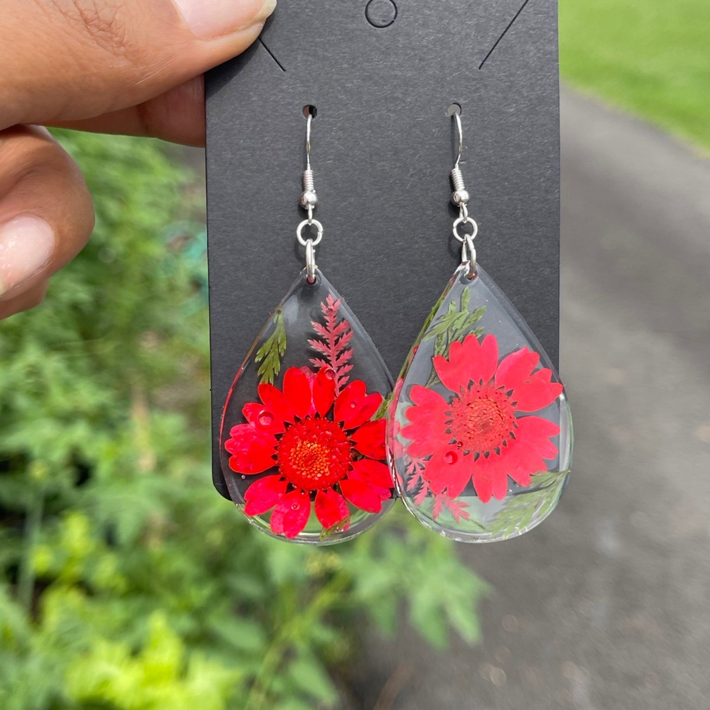 Floral Resin Earrings