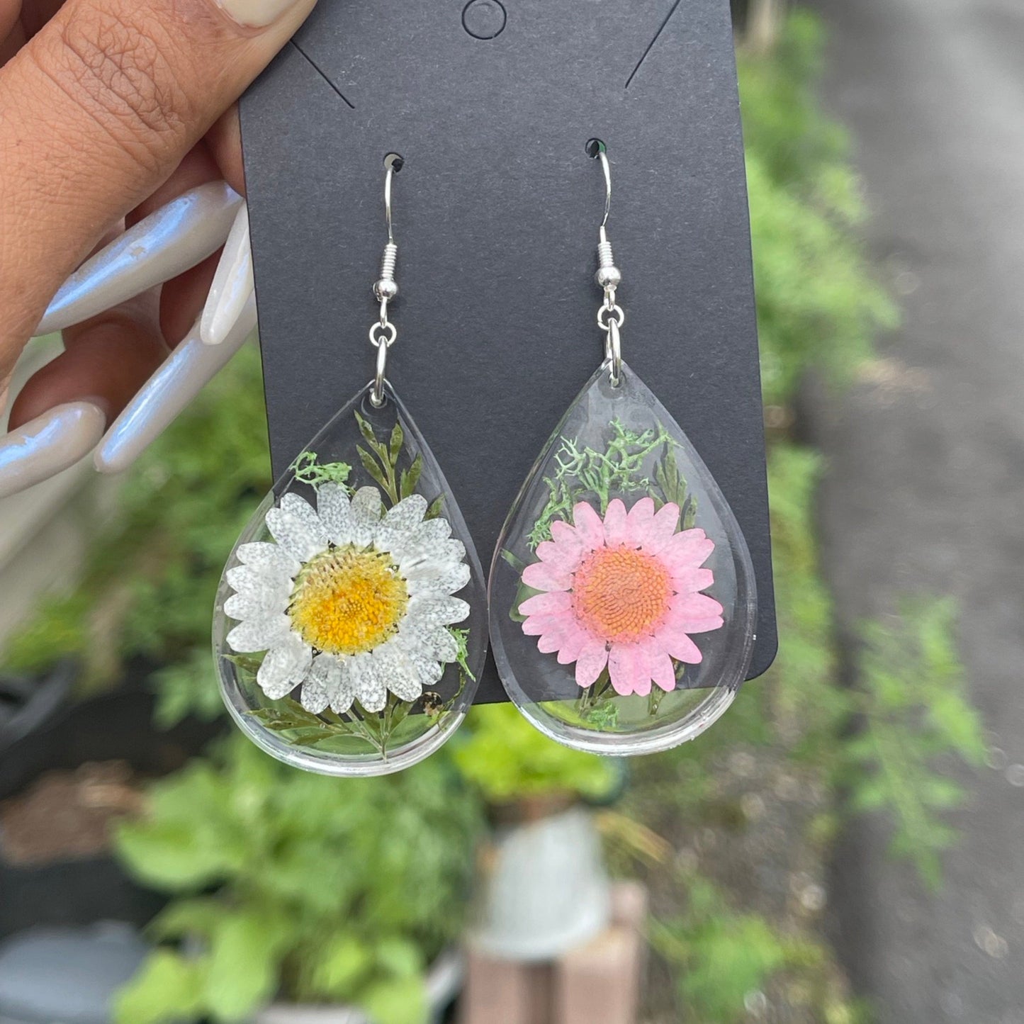 Floral Resin Earrings