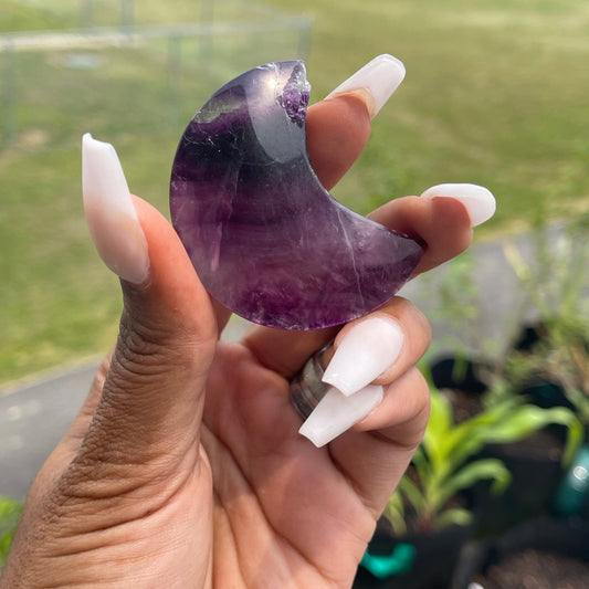 Fluorite Moon Carvings