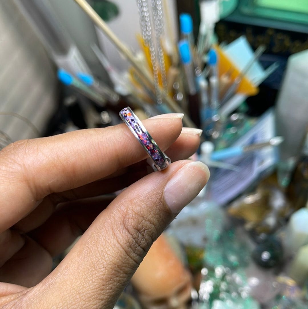 Purple Night Slim Inlay Ring