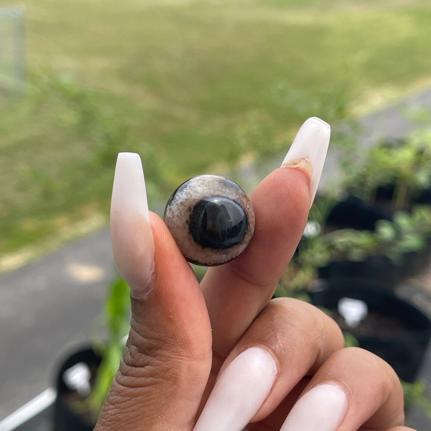Black Agate Geode Mini Sphere Set