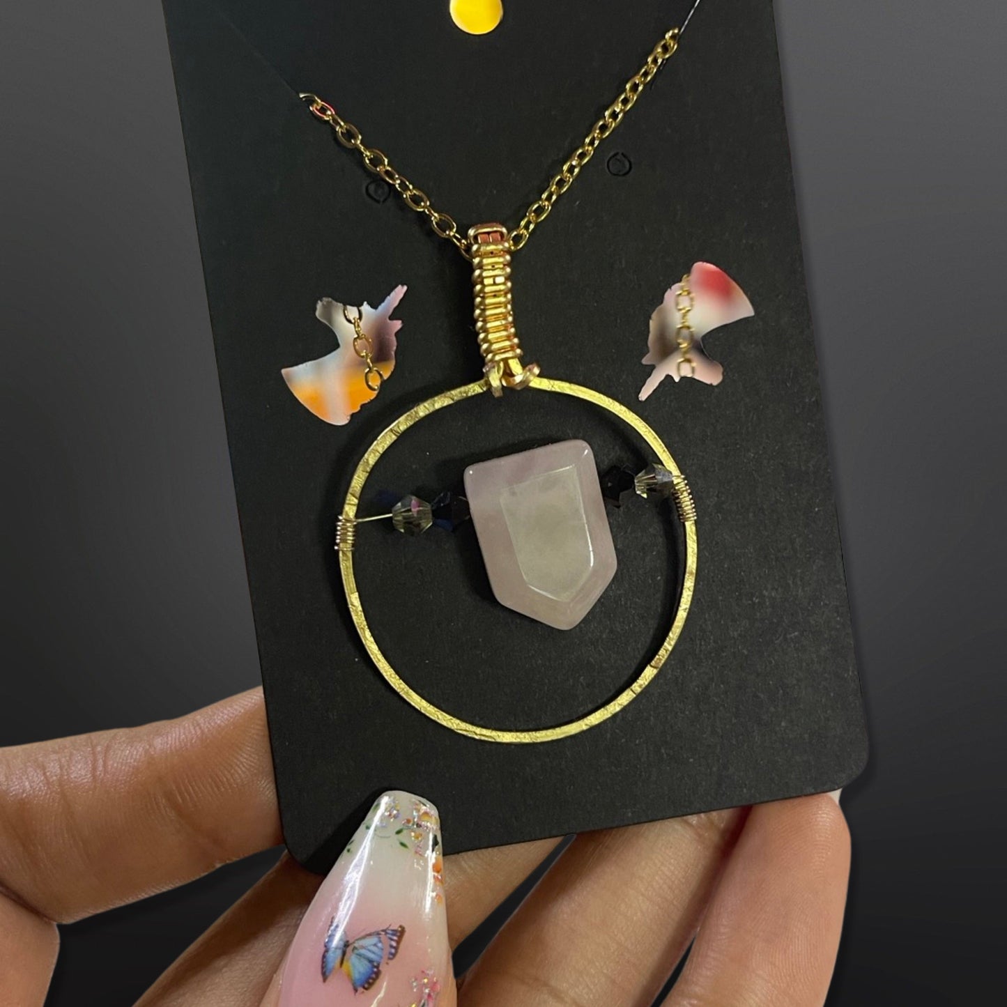 Rose Quartz Portal Pendants