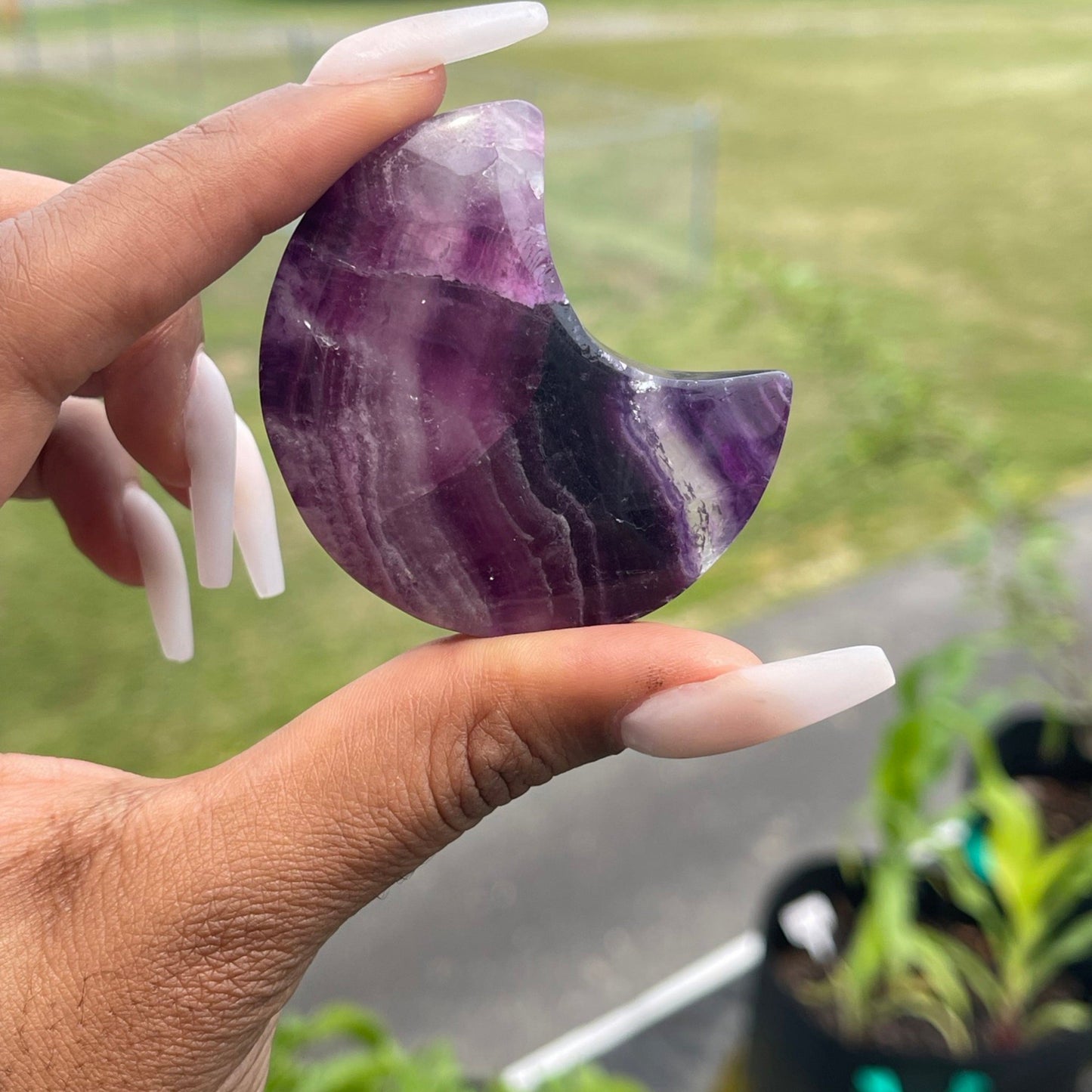 Fluorite Moon Carvings