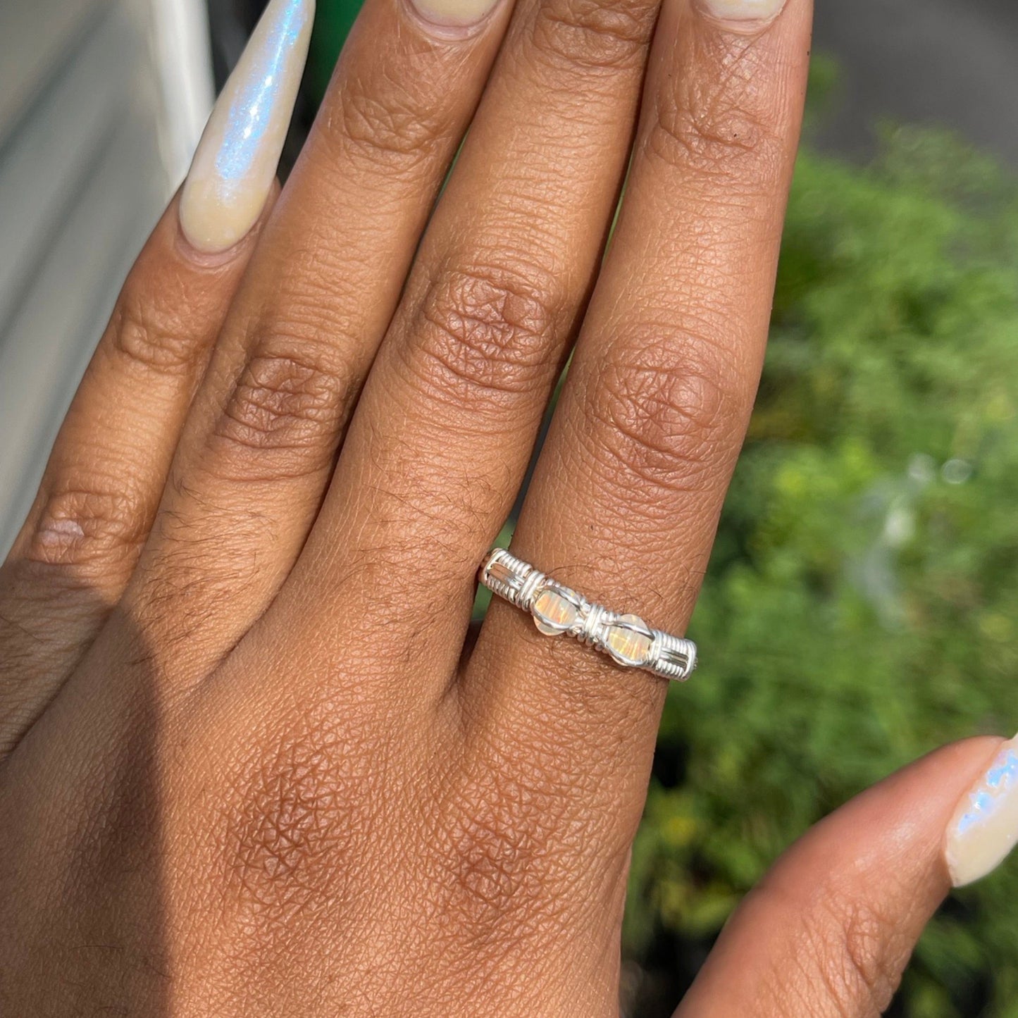 Adjustable Opal Rings