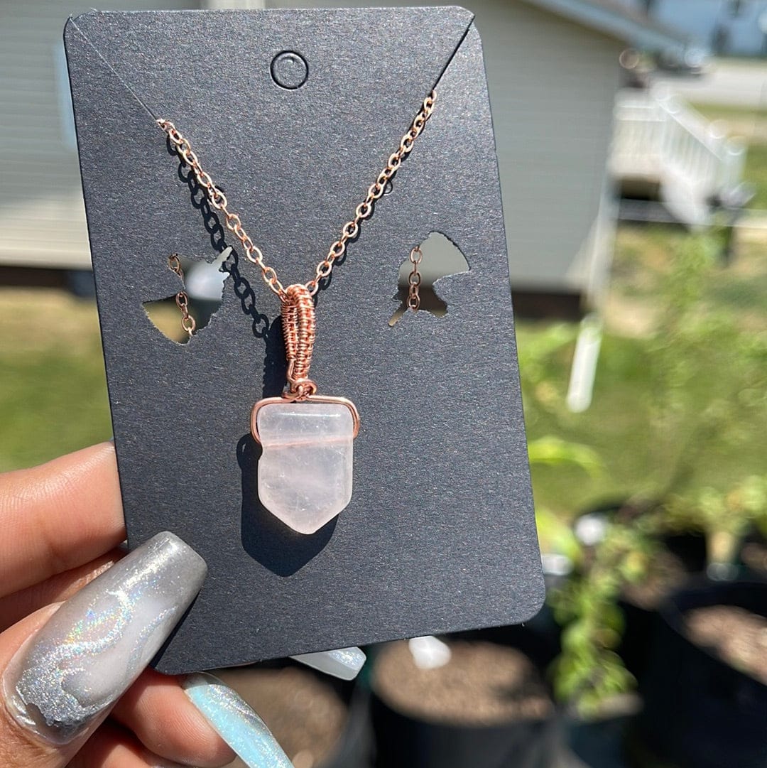 Simple Rose Quartz Pendants