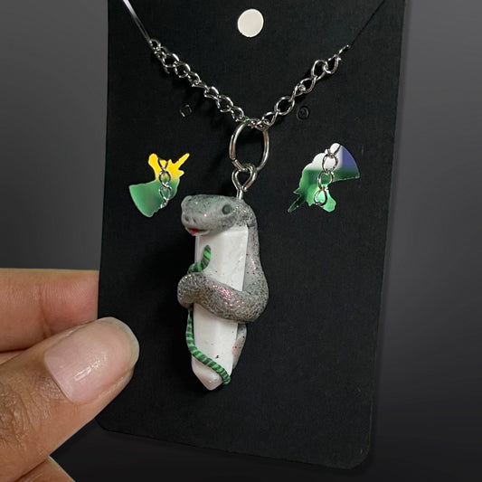 Howlite Snake Friend Pendant
