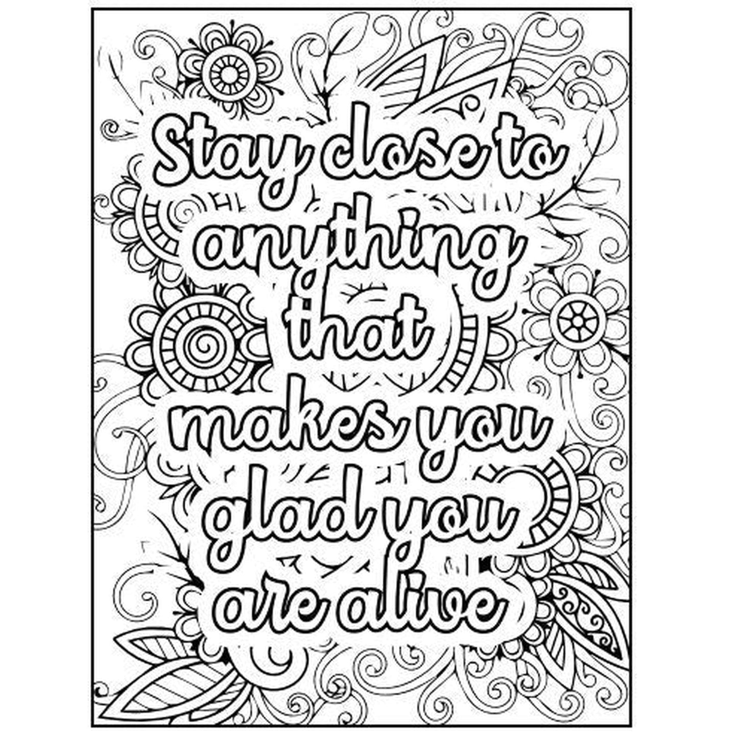 100+ Page Motivational Coloring Book thehackedunicorn