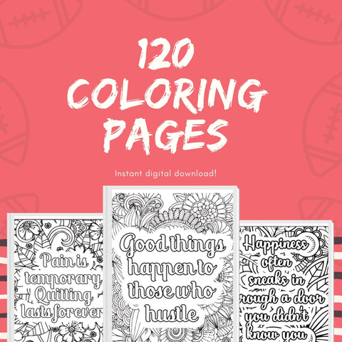 120 Motivational Quote Mandala Coloring Book Pages