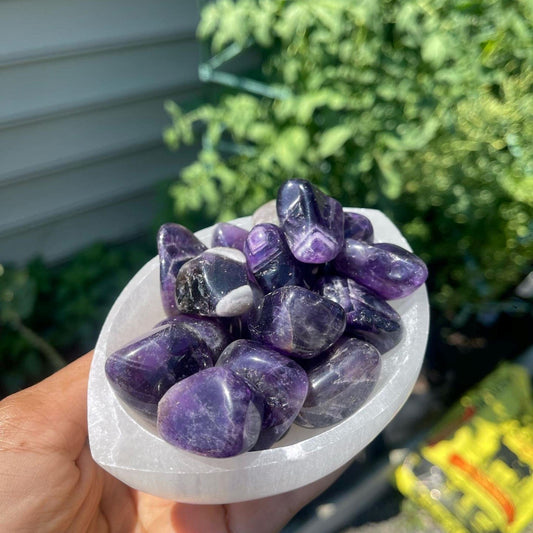 Amethyst Tumbled Stones Home & Garden thehackedunicorn