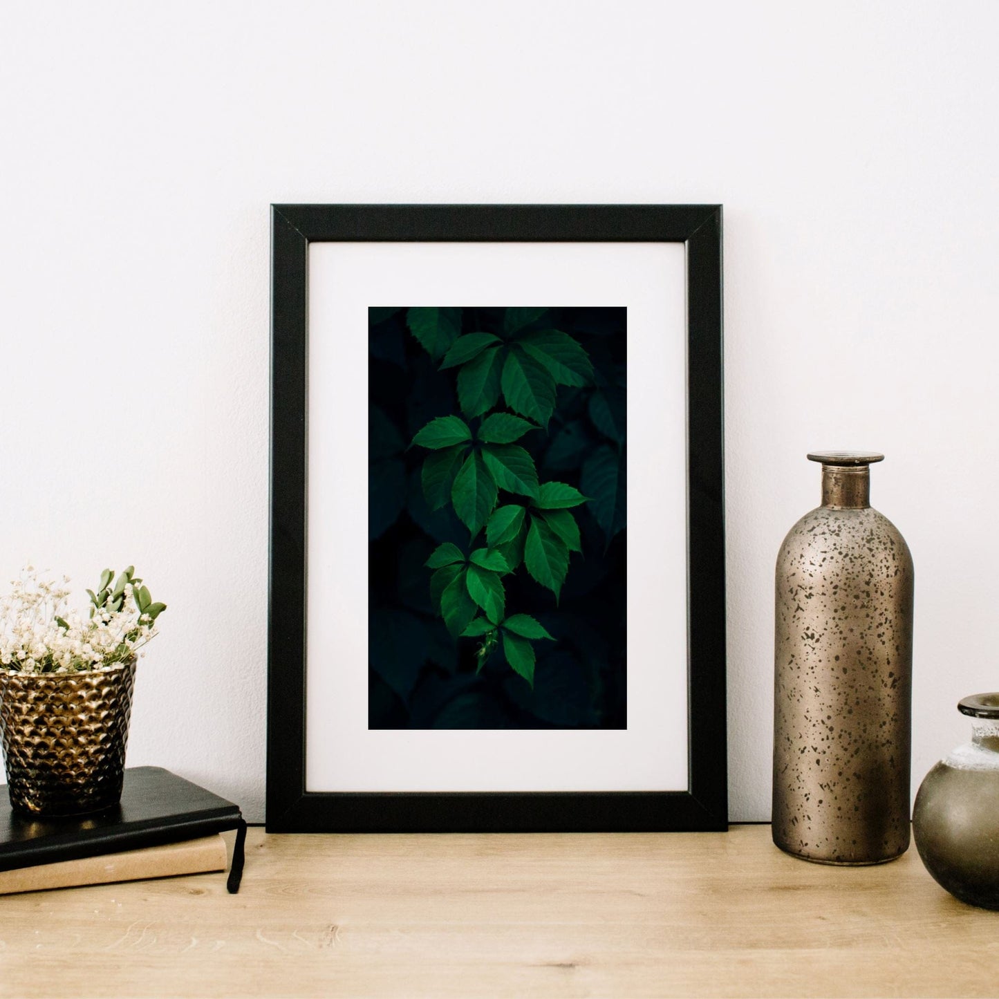 Dark Leaves Nature Print thehackedunicorn