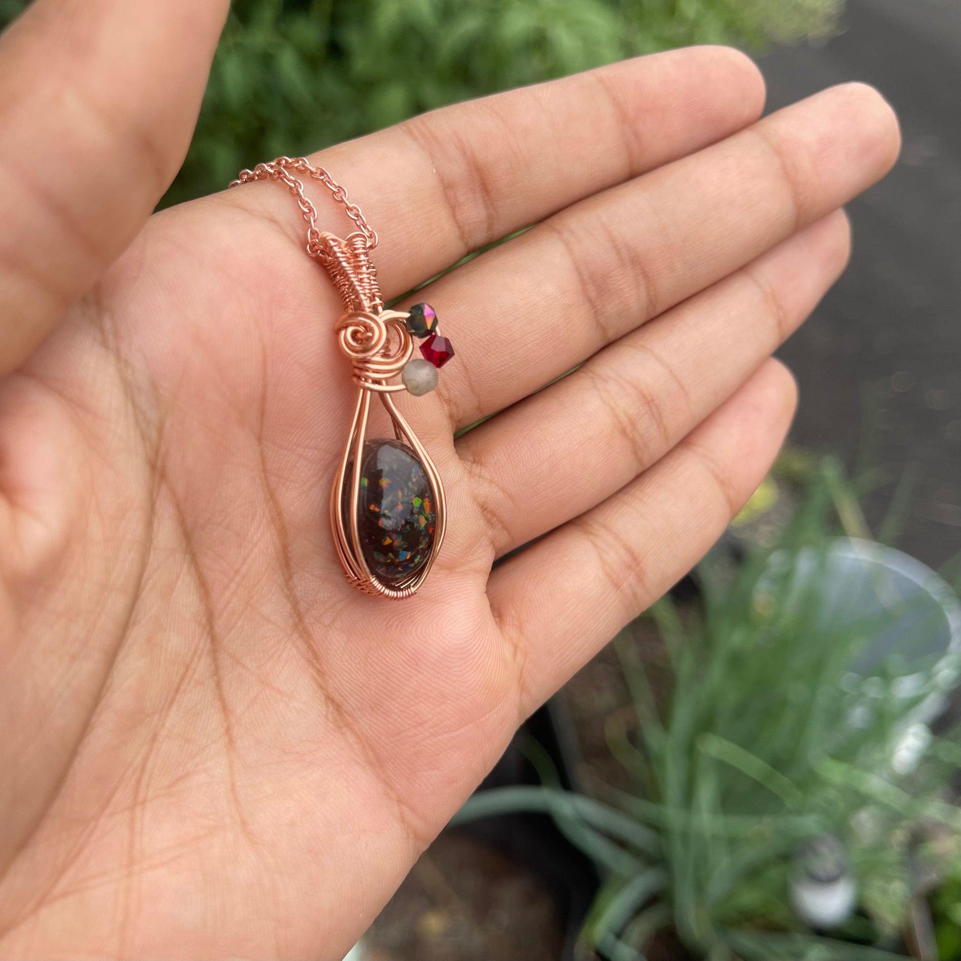 Faux Black Opal Pendant thehackedunicorn