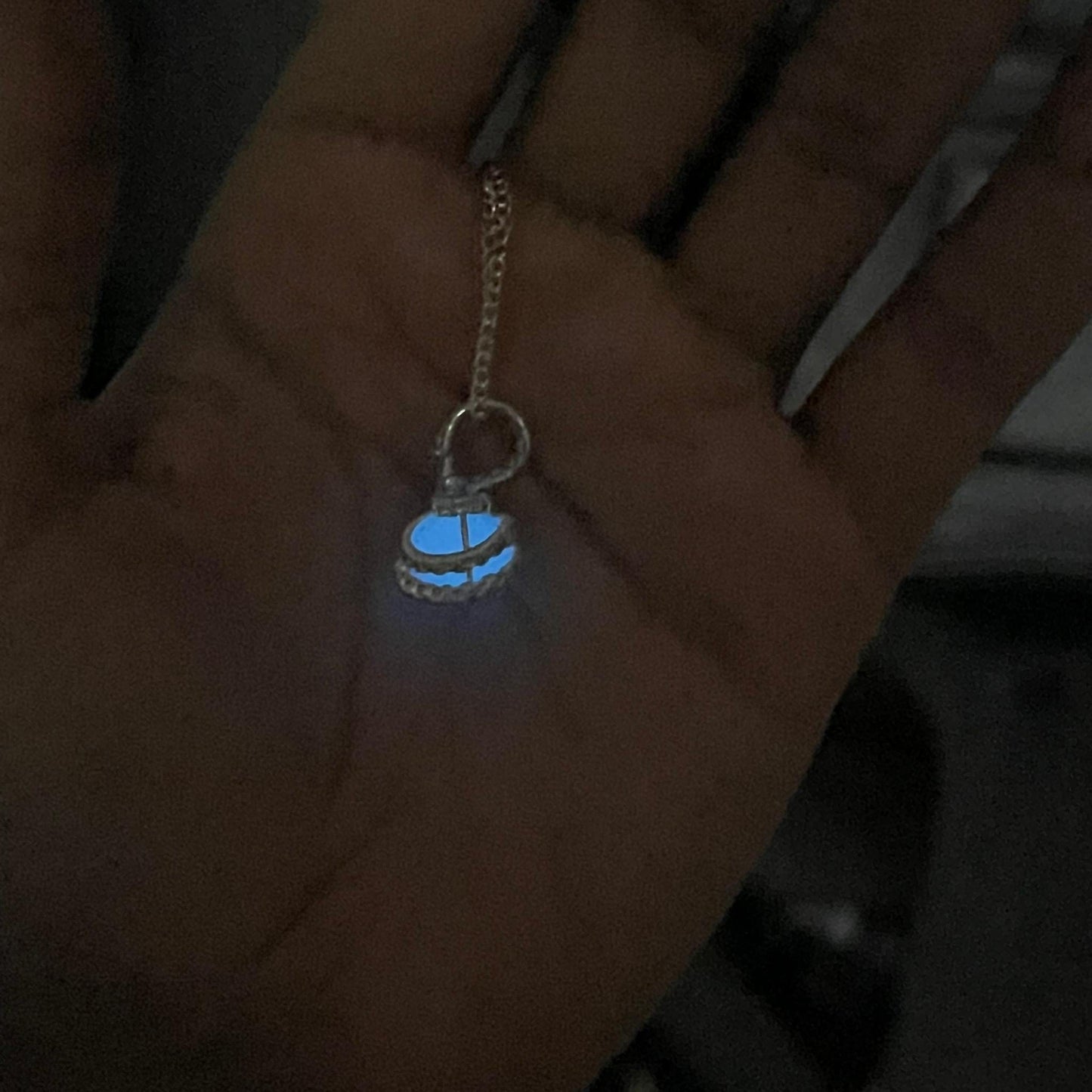 Glow in the Dark Mini Pendants thehackedunicorn Aqua