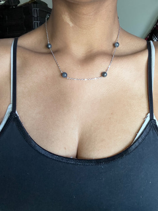 Grey Moonstone Satellite Chokers