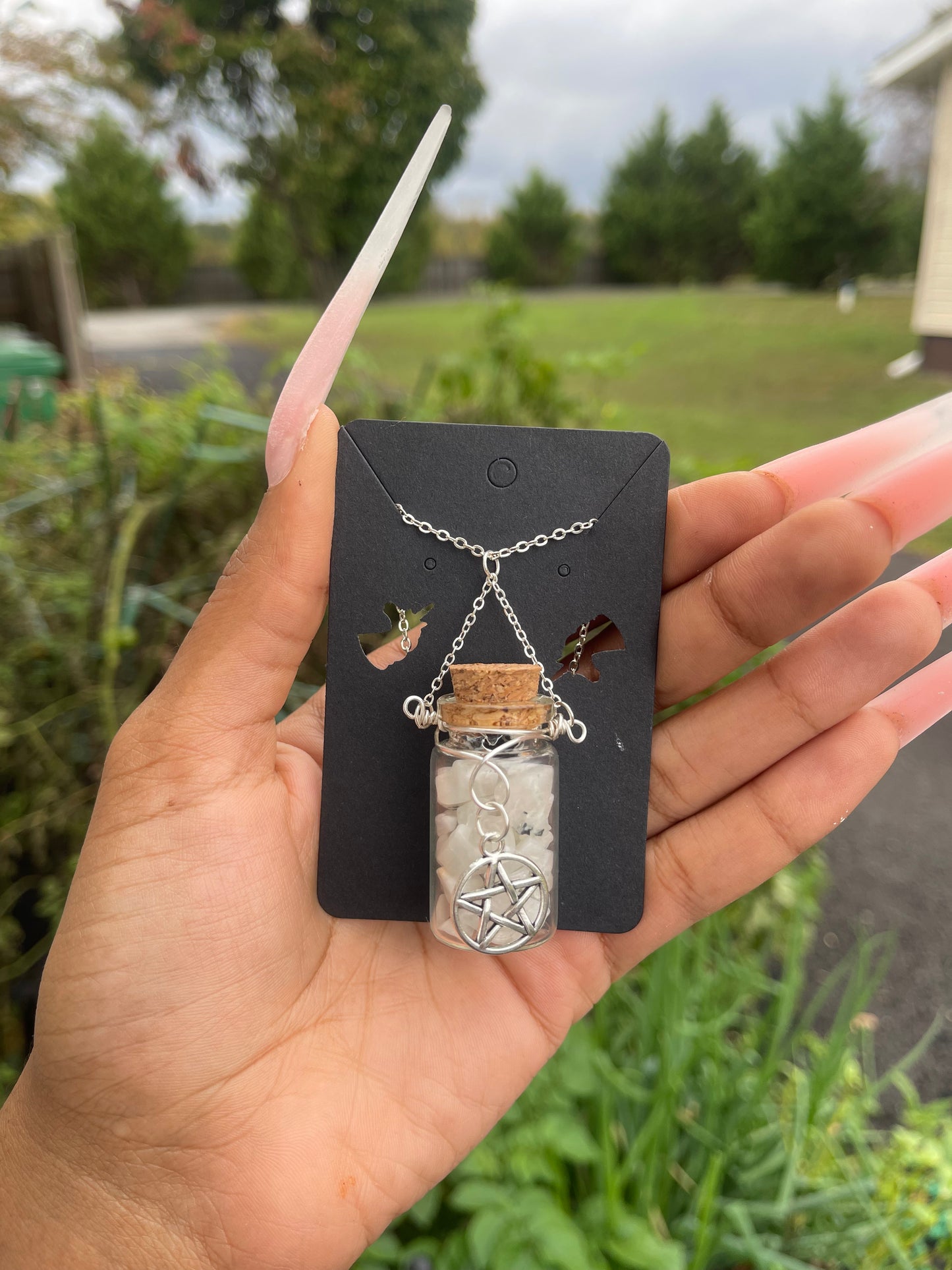 Crystal Spell Jar Necklaces