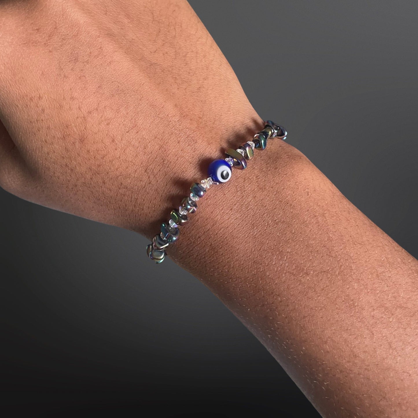 Rainbow Aura Hematite Bracelets