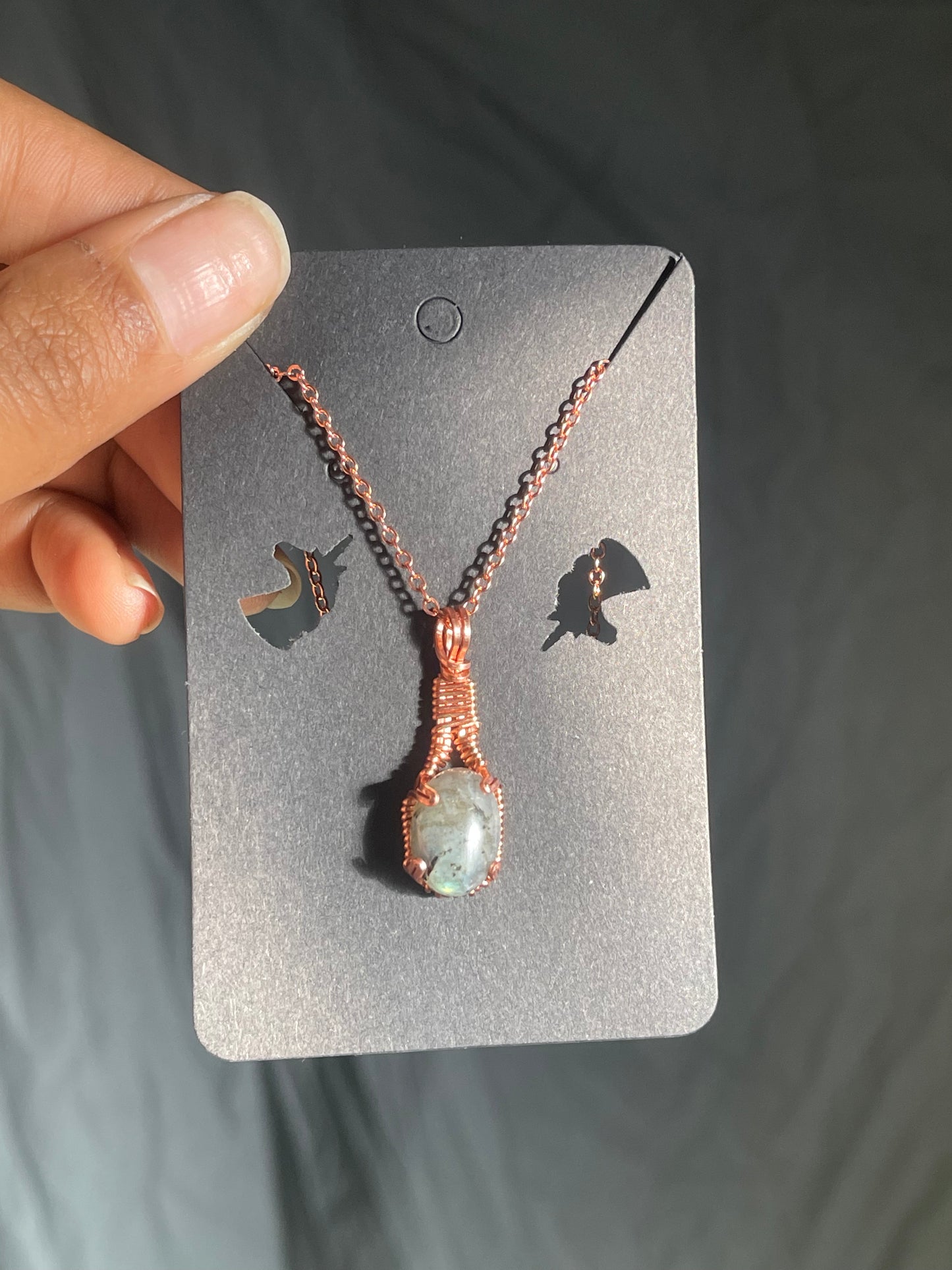 Mini Labradorite Prong Necklaces