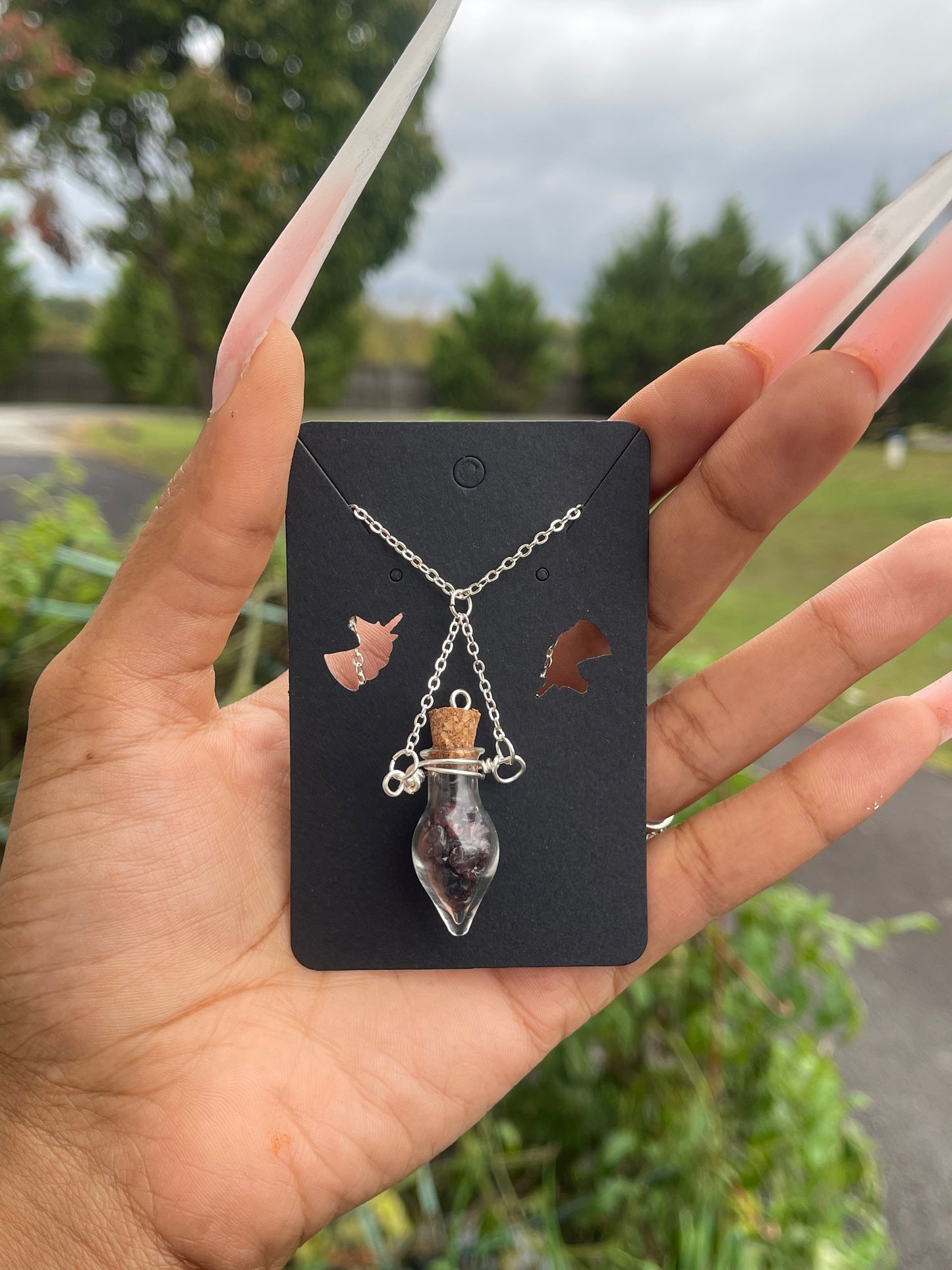 Crystal Spell Jar Necklaces