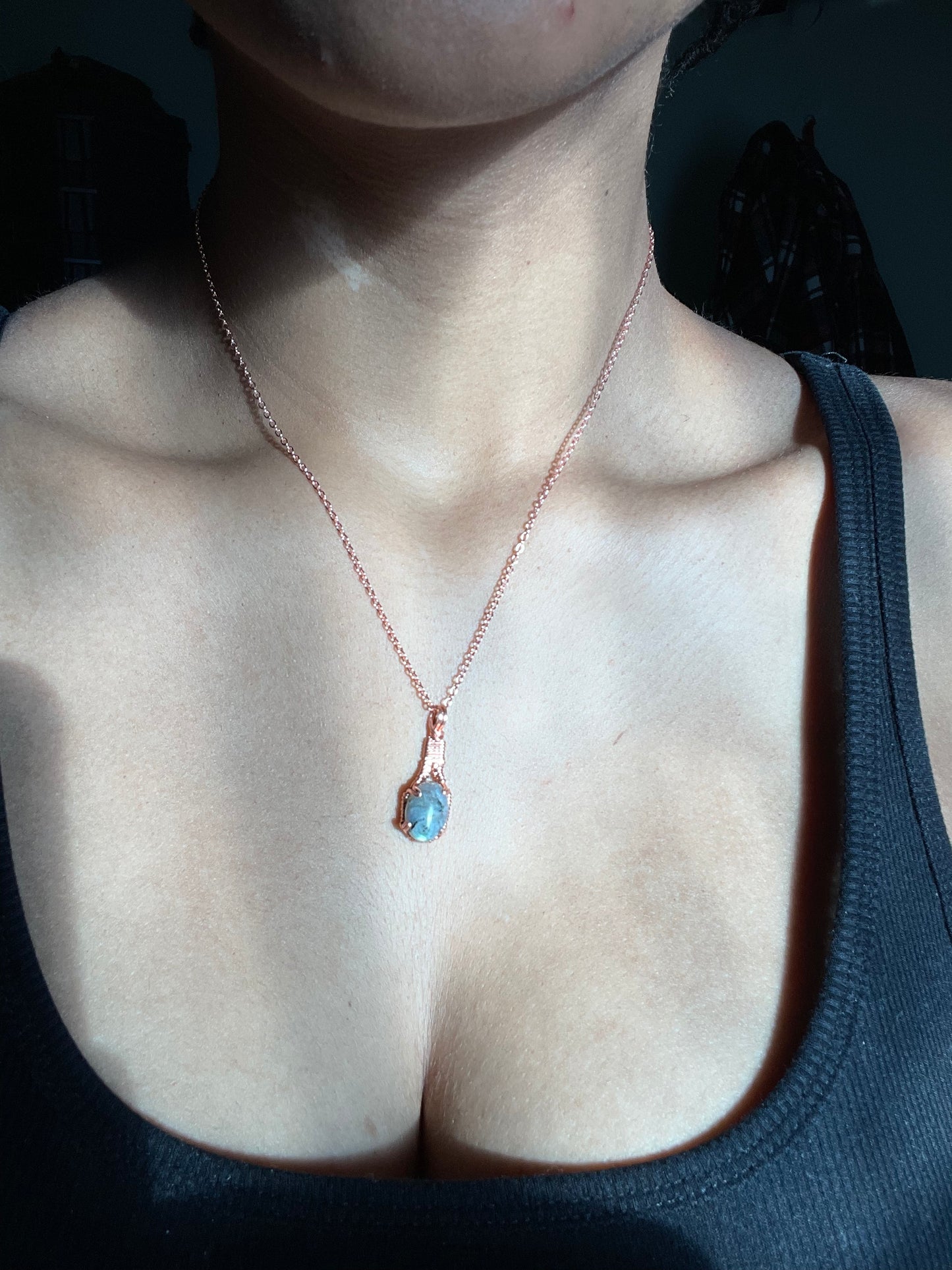 Mini Labradorite Prong Necklaces