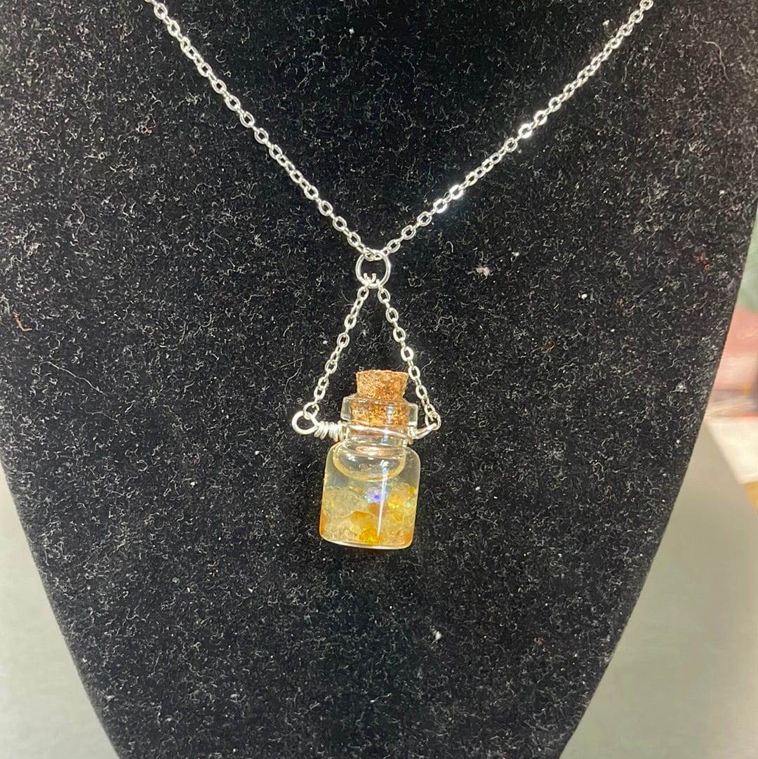 Crystal Spell Jar Necklaces