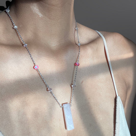 Rose Quartz Satellite Chokers